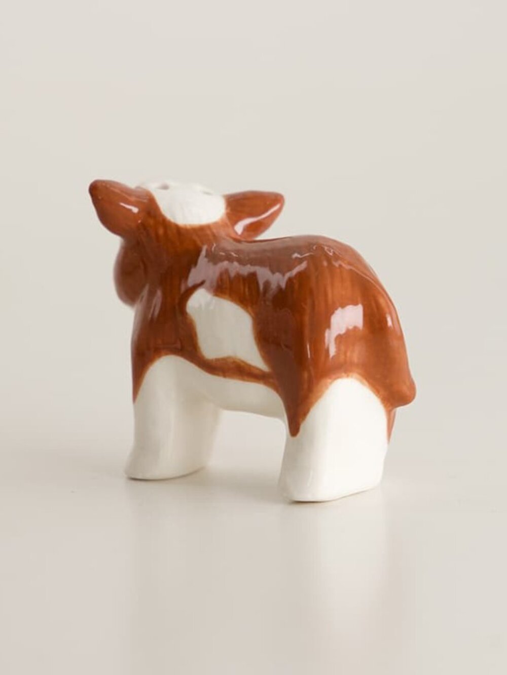 Cracker Barrel Cow Salt & Pepper Shakers Black White Brown Stoneware Farmhouse - Picture 8 of 9